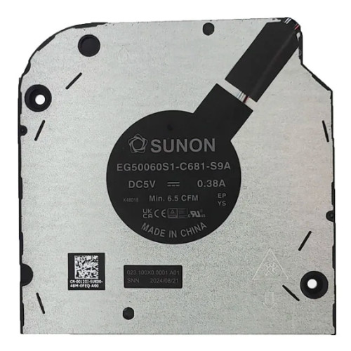 Dell Latitude 5550 Precision 3590 012DJ 0012DJ CPU Fan original EG50060S1-C681-S9A laptop cooling fan – front view