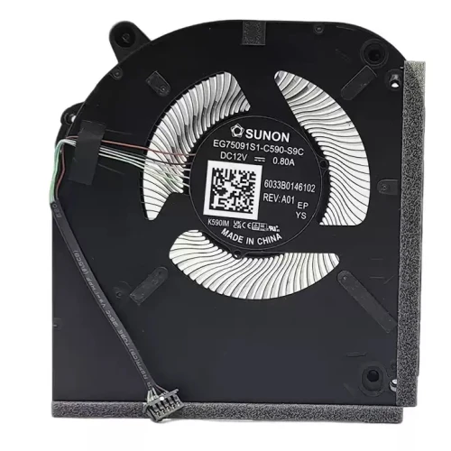 HP EG75091S1-C590-S9C Fan original 12V EG75091S1-C590-S9C laptop cooling fan – front view