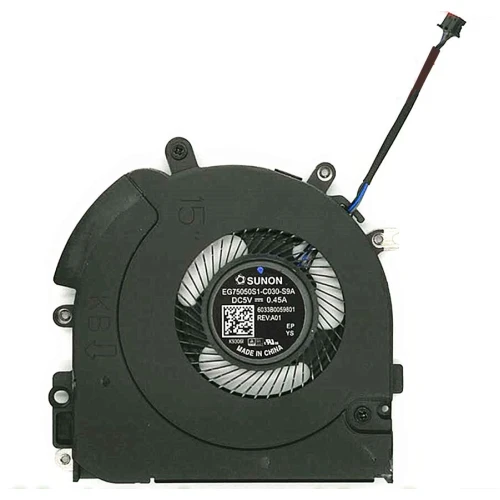 HP EliteBook 755 G5, 850 G5 G6 CPU Fan original EG75050S1-C030-S9A  laptop cooling fan – front view