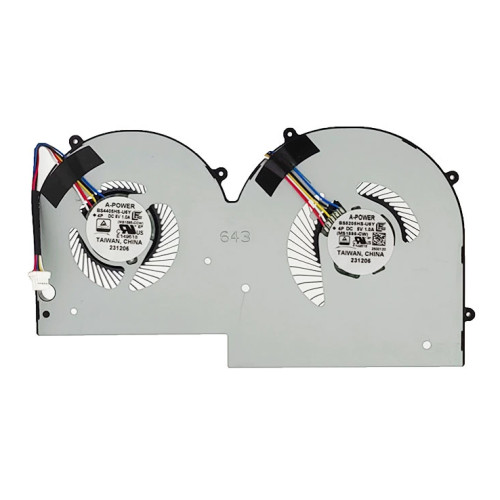 MSI MS-1595 Summit E16 AI Evo BS5205HS-U6Y BS4405HS-U6Y 4PIN 5V 1.0A Fan original BS5205HS-U6Y, BS4405HS-U6Y laptop cooling fan – front view